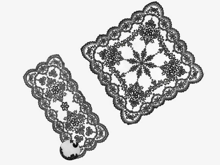 Dowry World - Flok Bright طقم مفارش صالون مكون من قطعتين