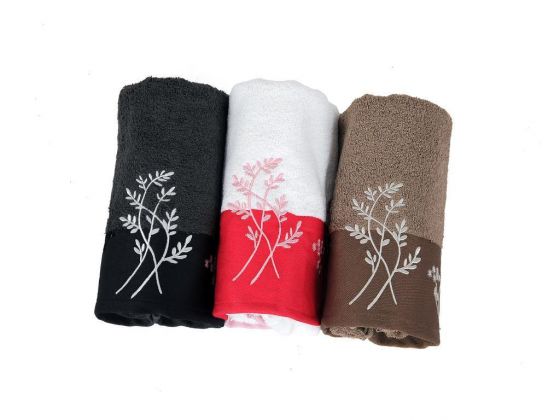 Flora Hand Face Towel - 3 Colors -> White