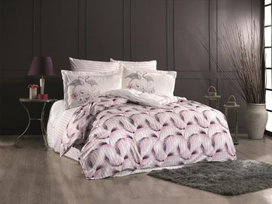 Florina Double Duvet Cover Set Plum