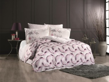 Hobby - Florina Single Duvet Cover Set Plum Hobby - Florina Single Duvet Cover Set Plum