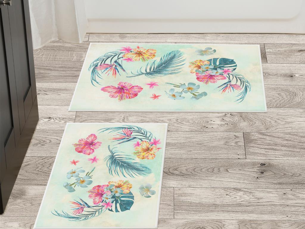 Flower Garden 2 Pcs Bath Mat Set - Thumbnail