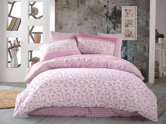 Flower Single Duvet Cover Set Powder