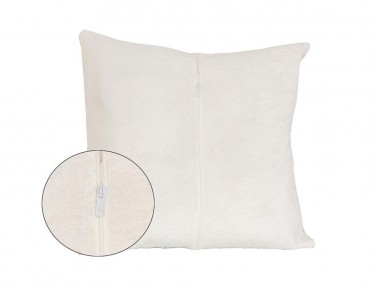 Frame Velvet Cushion's Cover 2 PCS - White Gray - Thumbnail