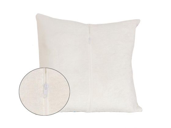 Frame Velvet Cushion's Cover 2 PCS - White Gray