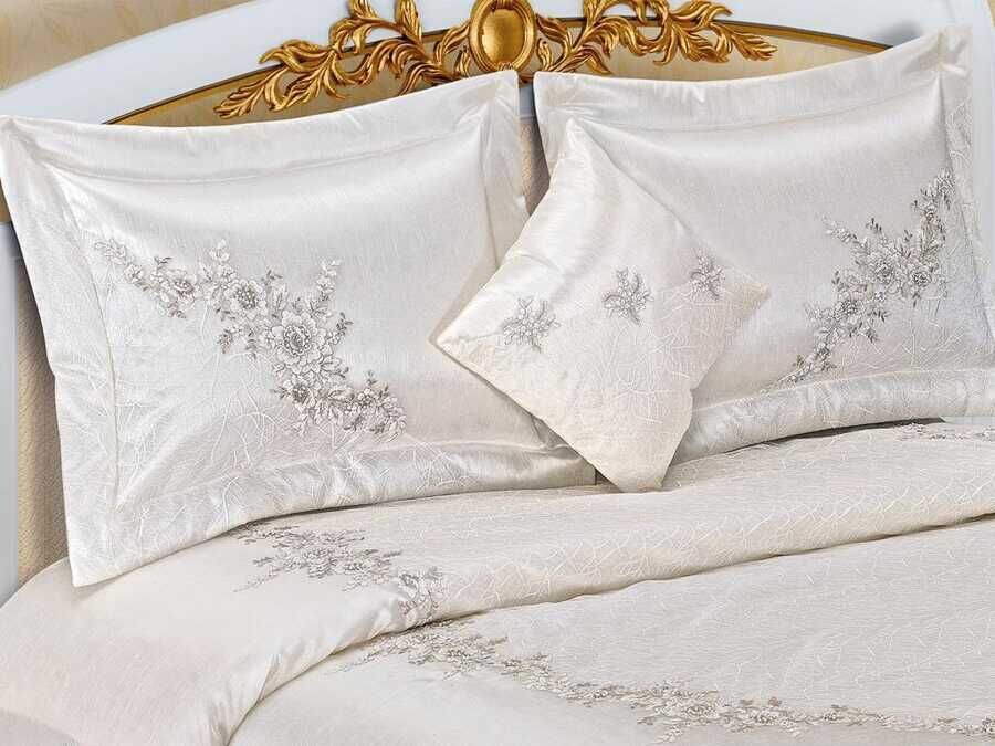 Eftal French Lace Double Bedspread Cream
