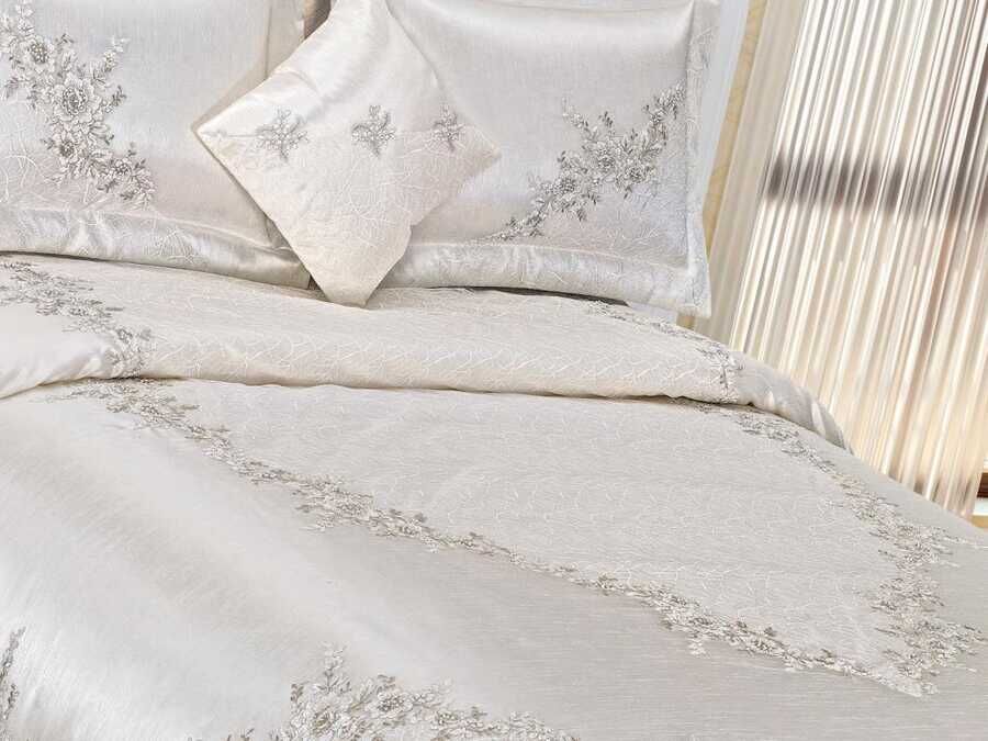 Eftal French Lace Double Bedspread Cream
