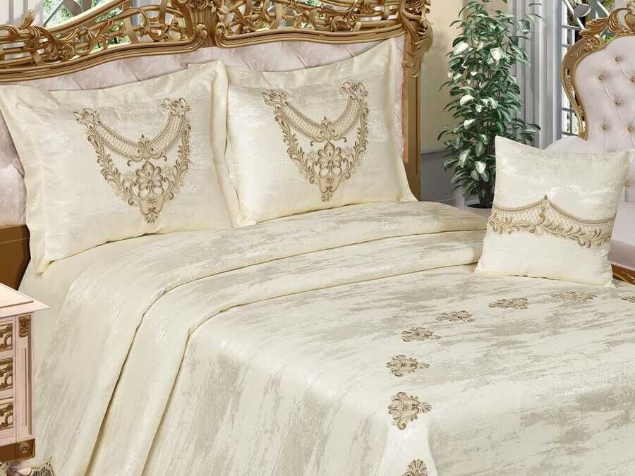 Elfin French Lace Double Bedspread Cream
