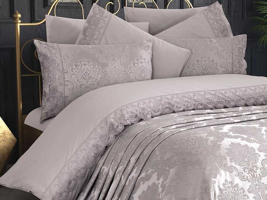 French Lace Kure Bridal Set 7 Pieces Gray - Thumbnail