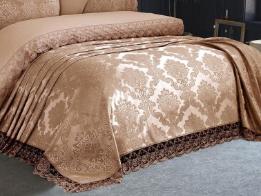 French Lace Kure Bedspread Cappucino - Thumbnail
