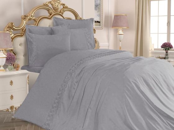 Lalemzar Duvet Cover Set Grey