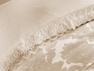 French Lace Lalezar Bridal Set 7 Piece Cappucino - Thumbnail