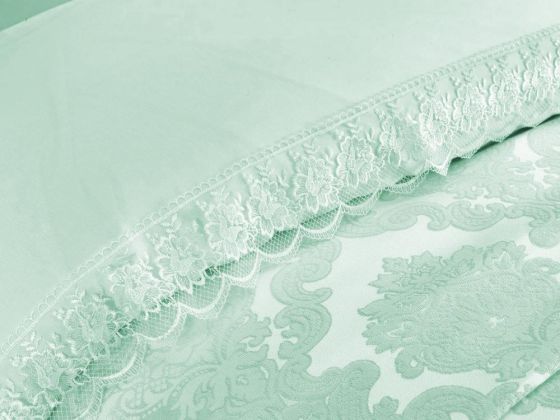 French Lace Lalezar Bridal Set 7 Piece Spring Green