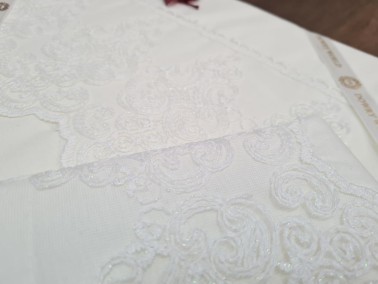 French Lace Legend Dowry Duvet Cover Set Cream - Thumbnail