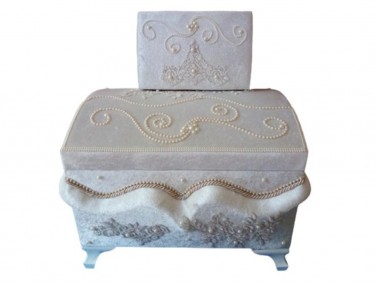 Dowry World - French Guipure Convex Mehter 2 Pack Dowry Chest Cream Dowry World - French Guipure Convex Mehter 2 Pack Dowry Chest Cream