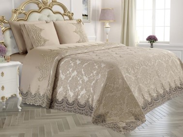 Dowry World - Fransız Güpürlü Çeyizlik Gelin Seti Arus 7 Parça Bej Dowry World - Fransız Güpürlü Çeyizlik Gelin Seti Arus 7 Parça Bej