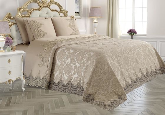  French Laced Dowry Pique Set Arus Beige