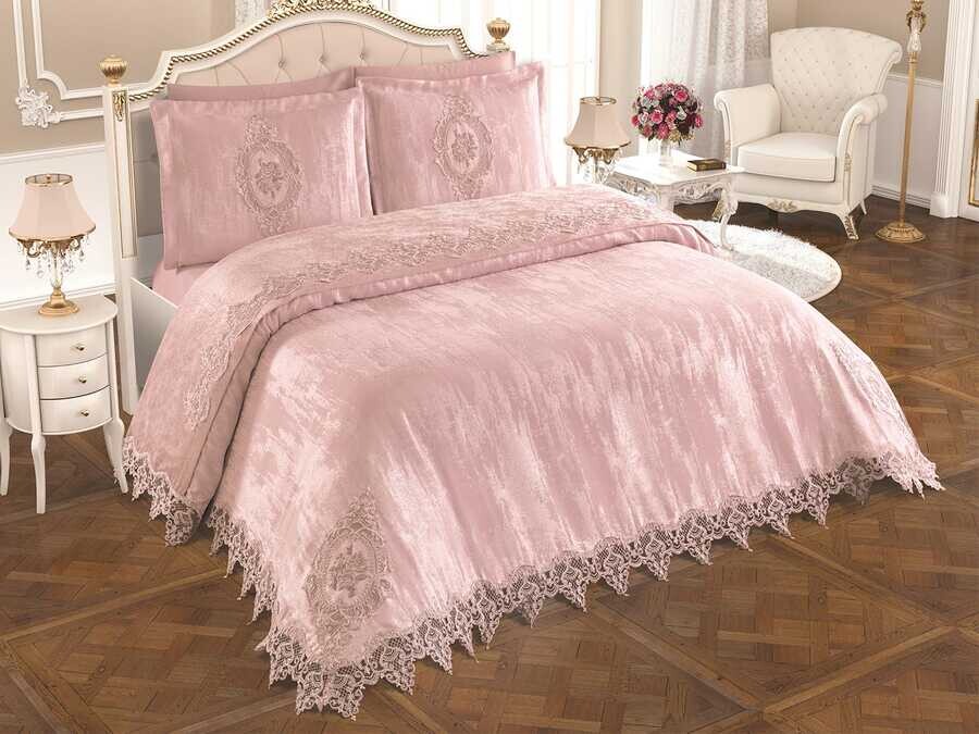 Dowry World - French Laced Dowry Pique Set Bulut Powder Dowry World - French Laced Dowry Pique Set Bulut Powder