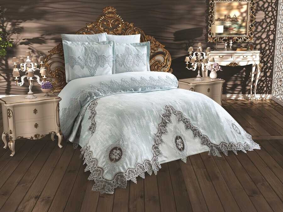 Dowry World - French Laced Dilara Bridal Set Water Green