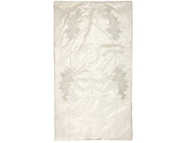 French Lace Incili Lux Velvet Prayer Rug - Thumbnail