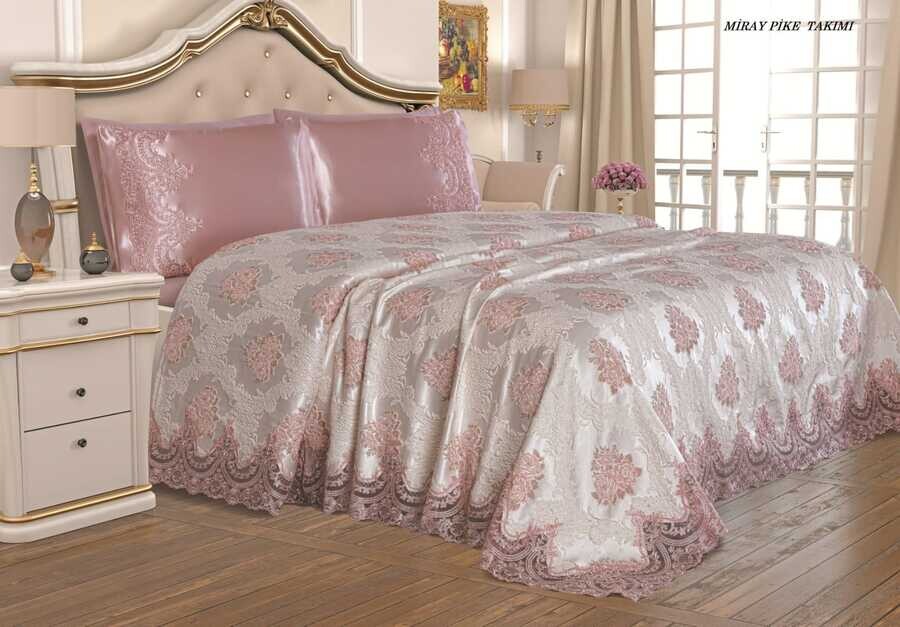 Dowry World - French Laced Miray Dowry Pique Set Powder