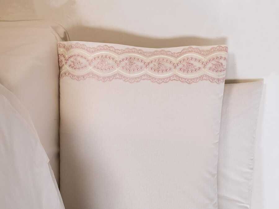 
French Guipure Sanem Dowry Duvet Cover Set Cream - Thumbnail