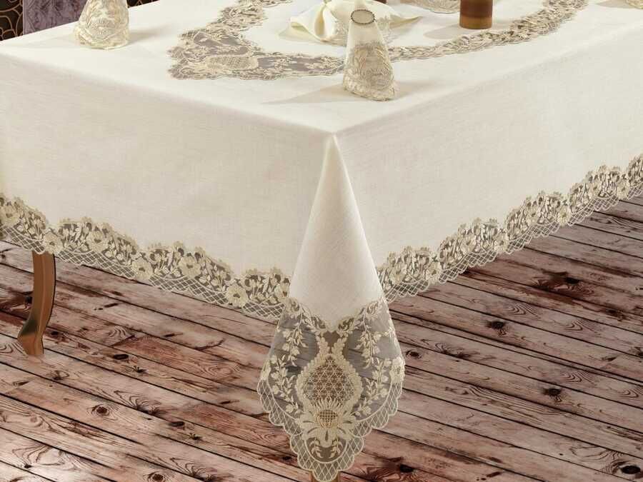 French Guipure Venus Lace Dinner Set - 25 Pieces