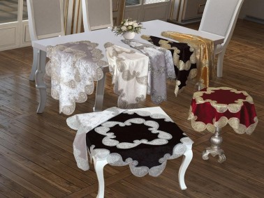 Dowry World - French Guipure Verna Velvet Fireplace Cover - 8 Colors Dowry World - French Guipure Verna Velvet Fireplace Cover - 8 Colors