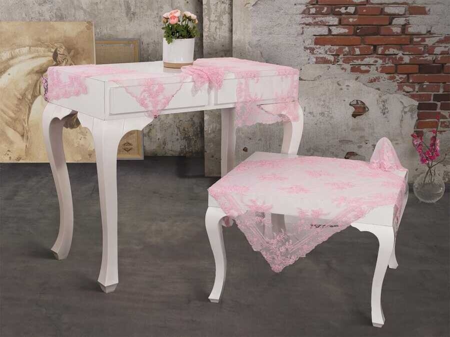 Dowry World - French Mary Living Room Set 16 Pieces Pink