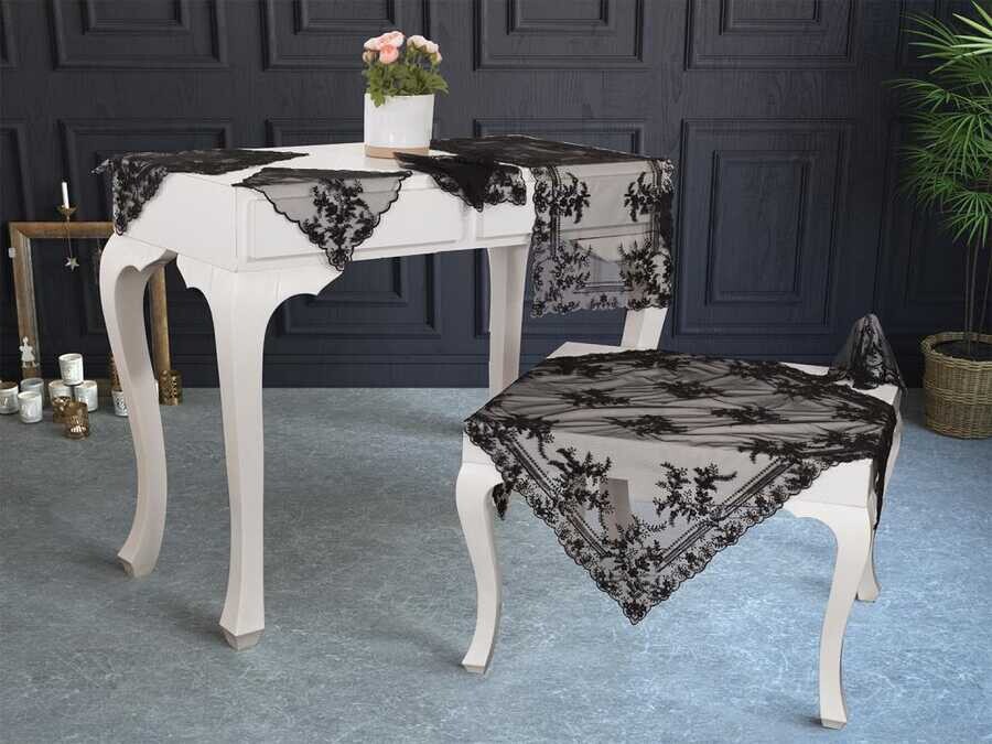 Dowry World - French Mary Living Room Set 16 Pieces Black Dowry World - French Mary Living Room Set 16 Pieces Black