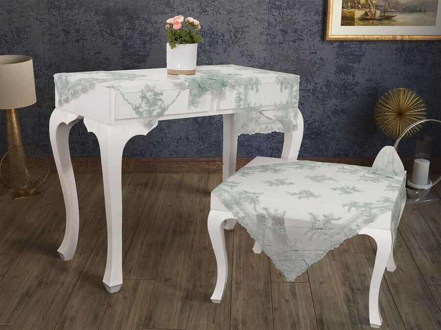 Dowry World - French Mary Living Room Set 16 Pieces Green