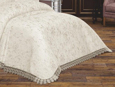 French Guipure Dowry Cloud Bedspread Cream - Thumbnail