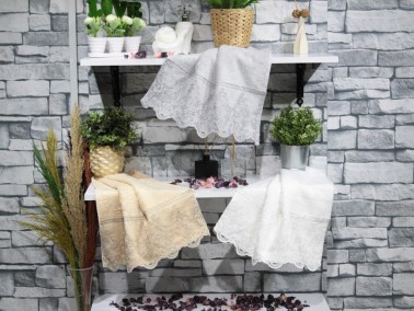 French Lace Legend 3-Piece Towel Set - Thumbnail