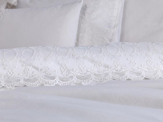 French Lace Simona Dowry Duvet Cover Set Cream