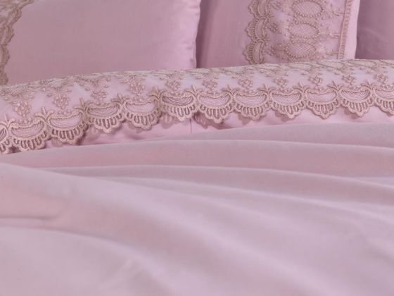 French Lace Simona Dowry Duvet Cover Set Powder