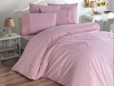 French Lace Wave Dowry Duvet Cover Set Powder - Thumbnail