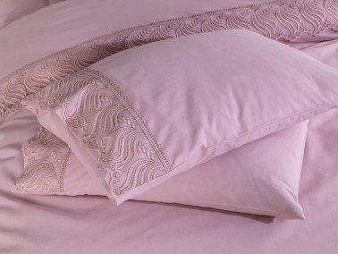 French Lace Wave Dowry Duvet Cover Set Powder - Thumbnail