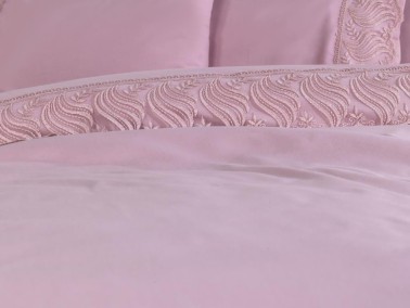 French Lace Wave Dowry Duvet Cover Set Powder - Thumbnail