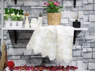 French Lace Wheat Hand Face Towel - 2 Colors - Thumbnail