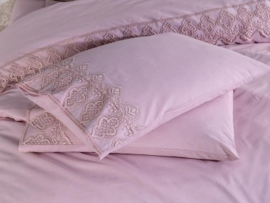 French Lacy Husna Dowry Duvet Cover Set Powder - Thumbnail