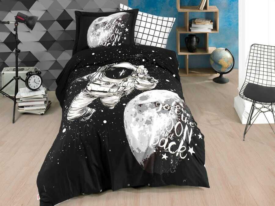 Galaxy Single Duvet Cover Set Black