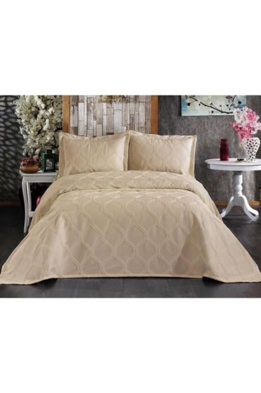 Gale Chenille Dowery Pique Set 3 Pieces Cappucino