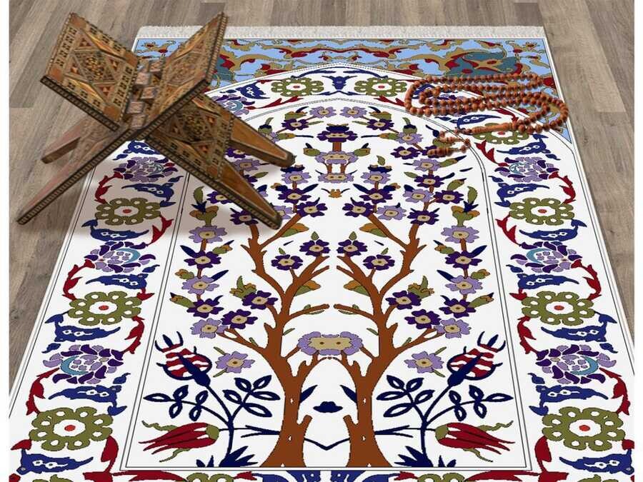 Garden Love Velvet Prayer Rug - Thumbnail