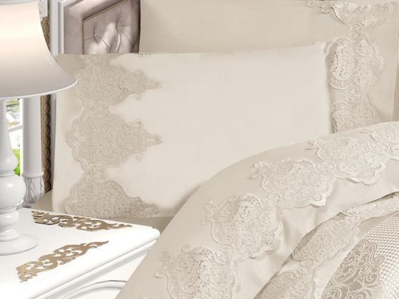 Garden Cotton Lacy Bedspread Set Cream