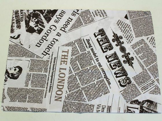 Newspaper Pillow Case Brown 2 Pcs