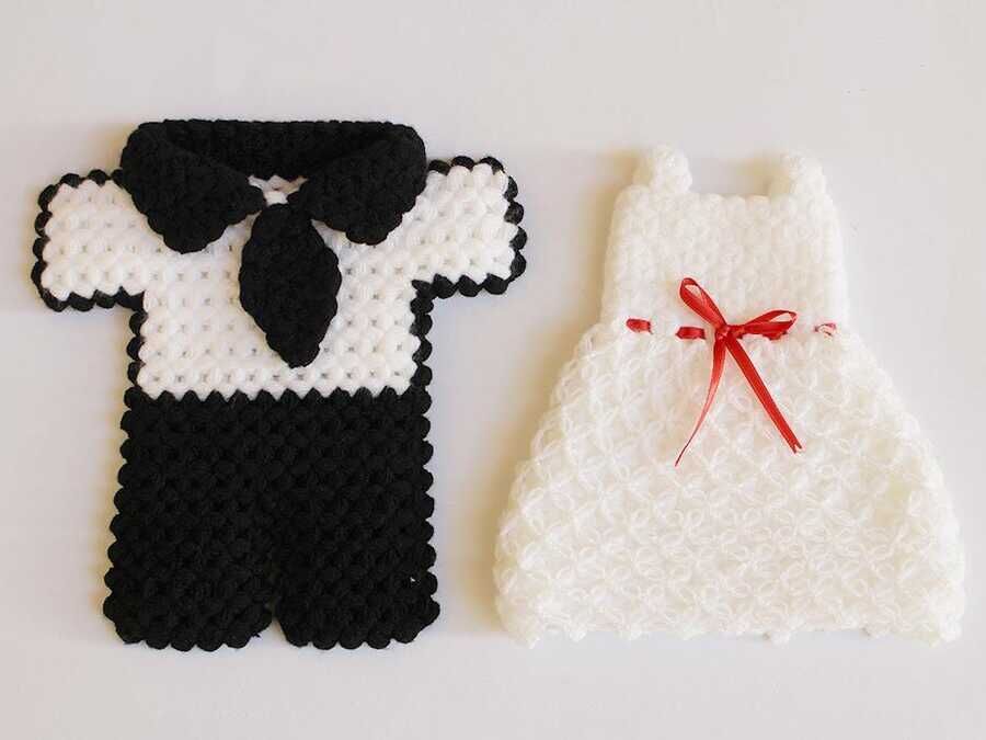 Bride and Groom Washcloth