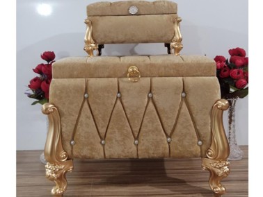 Gionna Split Square 2 Pack Dowry Chest Gold - Thumbnail