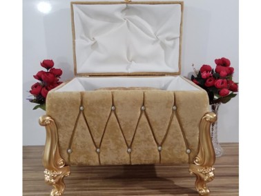 Gionna Split Square 2 Pack Dowry Chest Gold - Thumbnail