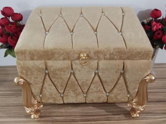Gionna Split Square 2 Pack Dowry Chest Gold