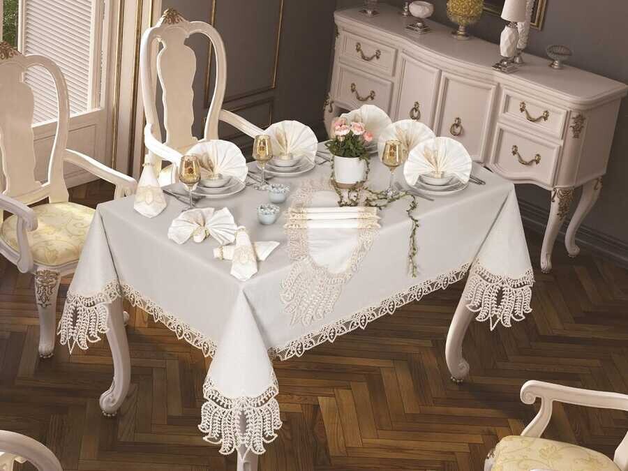 Grape Table Cloth 26 Pieces Cream - Thumbnail