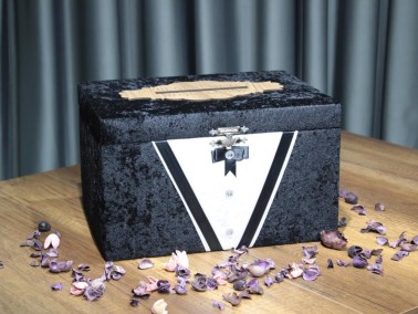 Groom Figured Jewelry Chest Black - Thumbnail